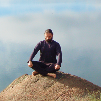 A man meditating